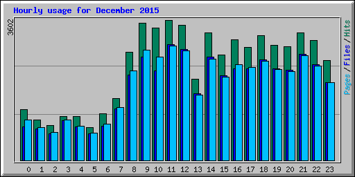 Hourly usage for December 2015