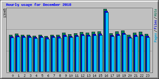 Hourly usage for December 2018