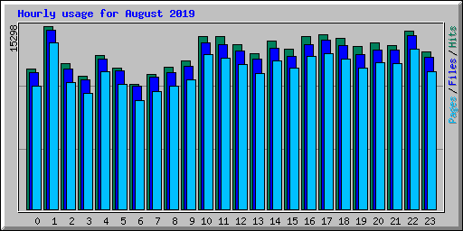 Hourly usage for August 2019