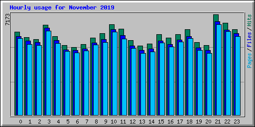 Hourly usage for November 2019